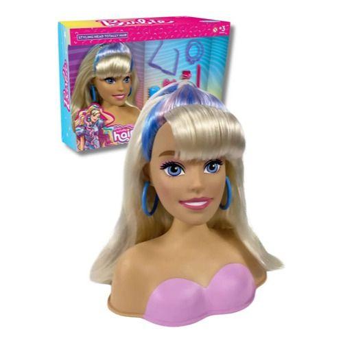 Imagem de Boneca Barbie Loira Styling Head Tottaly Hair Com Acessórios Original Mattel