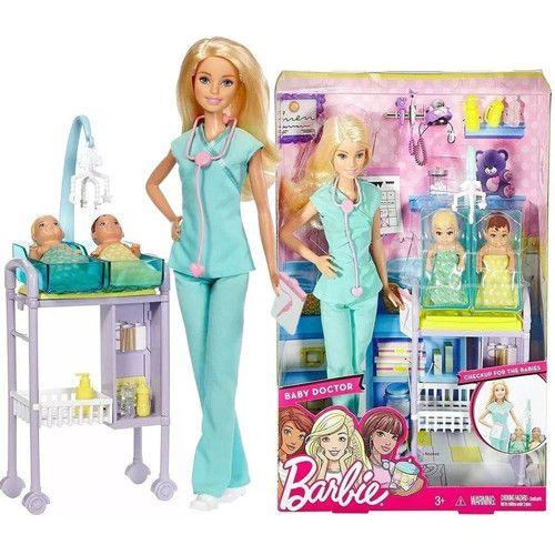 Onderdrukker ballon Correspondent Boneca Barbie Medica Pediatra Com Bebes Mattel DHB63 - Bonecas - Magazine  Luiza