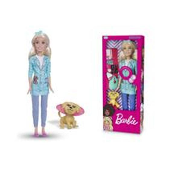 Imagem de Boneca Barbie Médica Veterinária Grande Pet Shop 70cm Com Acessórios Voz 12 Frases Cachorro Meninas