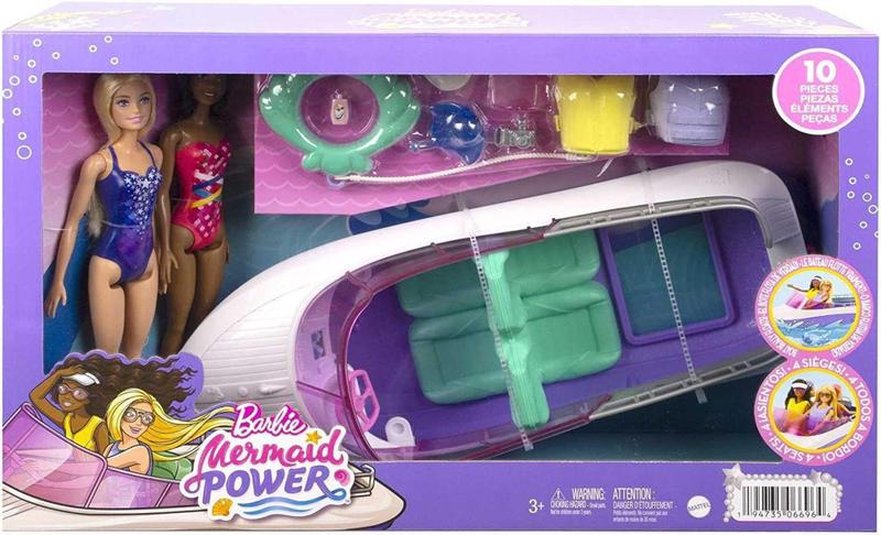 Imagem de Boneca Barbie Mermaid Power com Barco Mattel HHG60