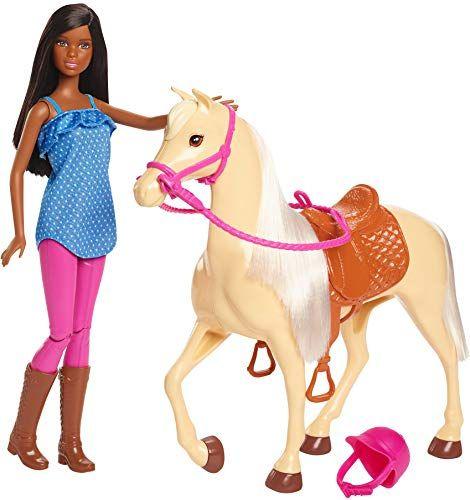 Imagem de Boneca Barbie Morena e Cavalo, Diversão Garantida