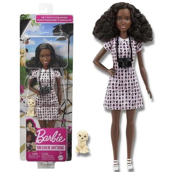 Imagem de Boneca Barbie Morena Fotógrafa De Bichinhos De Estimação Mattel