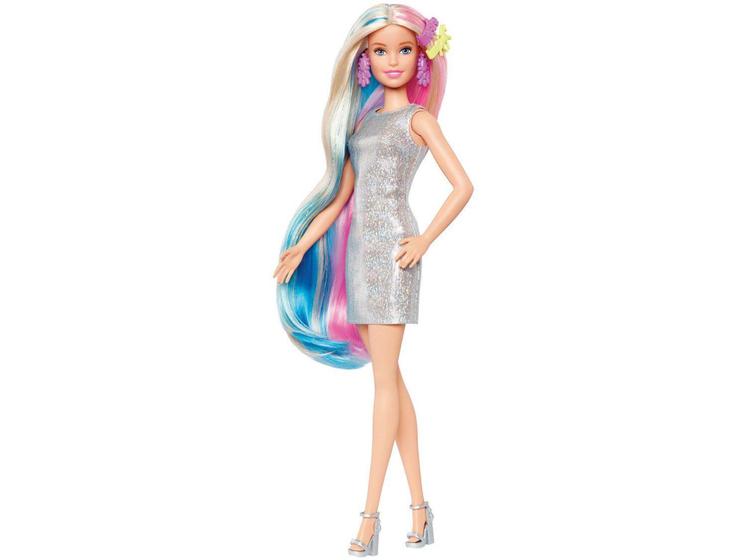 Imagem de Boneca Barbie Penteados de Fantasia Unicórnio e  - Sereia com Acessórios Mattel