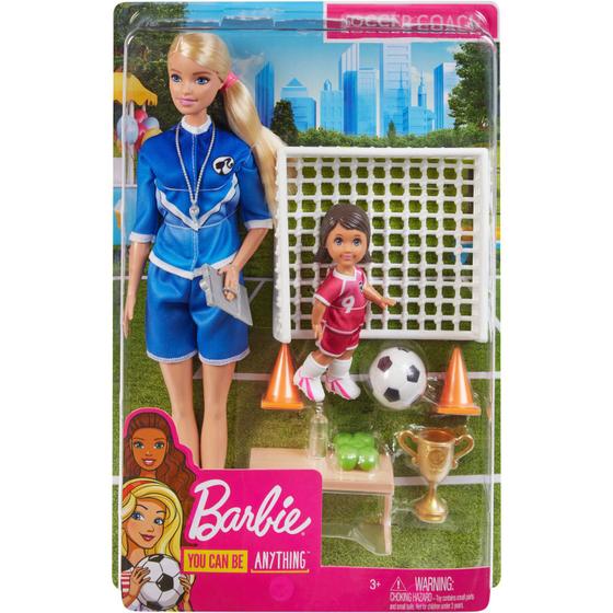 Imagem de Boneca Barbie Playset Jogadora de Futebol da Mattel Glm47