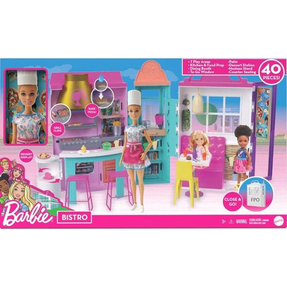 Boneca Barbie Playset Restaurante Cook'n Grill Mattel HBB91 Boneca