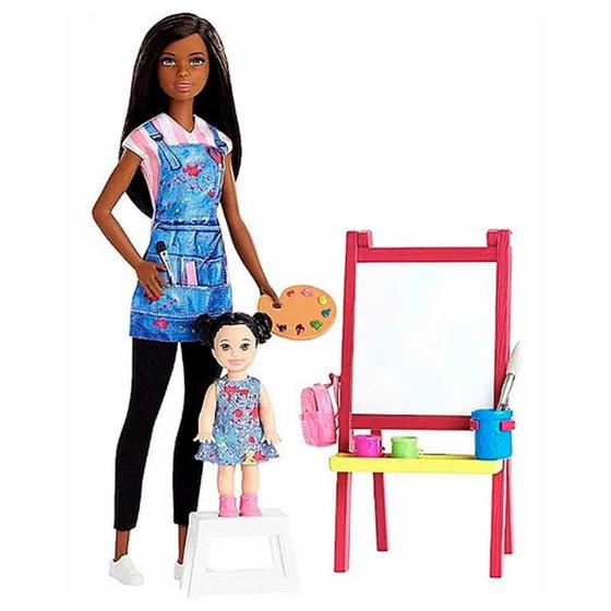 Imagem de Boneca Barbie Professora de Arte Morena - Mattel