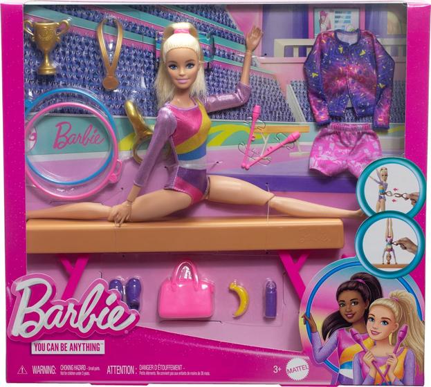 Imagem de Boneca Barbie Profissões Ginasta Cabelo Loiro Mattel HRG52