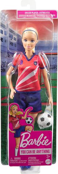 Imagem de Boneca Barbie Profissões Jogadora de Futebol Mattel HCN17