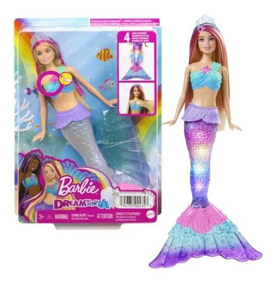 Imagem de Boneca Barbie Sereia Luzes E Brilhos - Mattel Hdj36