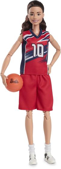 Imagem de Boneca Barbie Signature Sue Bird com uniforme nº 10 e basquete