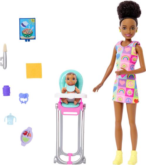 Imagem de Boneca Barbie Skipper e Conjunto de Brinquedos de Babá com Acessórios