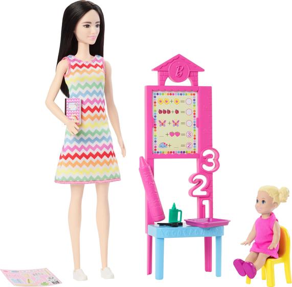 Imagem de Boneca Barbie Teacher com boneca de moda loira e acessórios