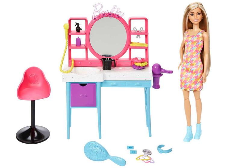 Imagem de Boneca Barbie Totally Hair Salão de Beleza - com Acessórios Mattel