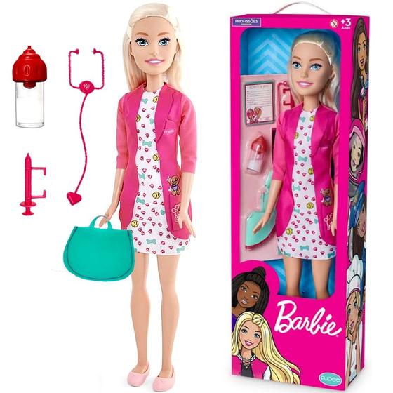 Imagem de Boneca Barbie Veterinária Grande 65cm c/ Acessórios Original