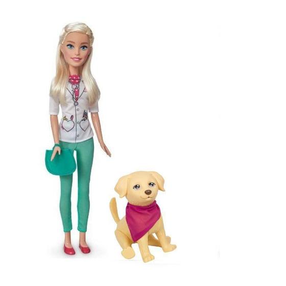 Imagem de Boneca Barbie Veterinária Grande c/ Pet Cachorrinho Taff