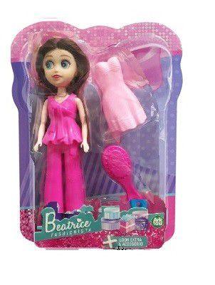 Imagem de Boneca Beatrice Fashion com Troca de Roupa + Pente