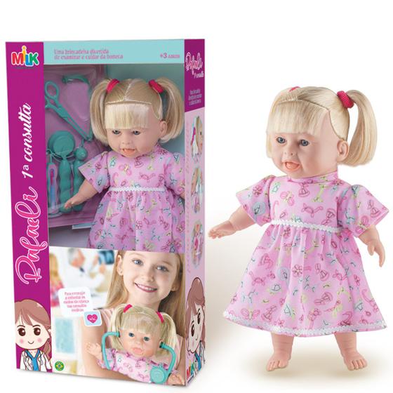 Imagem de Boneca Bebê 38cm Minha Primeira Consulta Milk Brinquedos 662