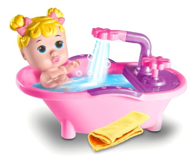 Imagem de Boneca Bebe Baby Petit Banho Baneira + Duchinha Que Sai Agua