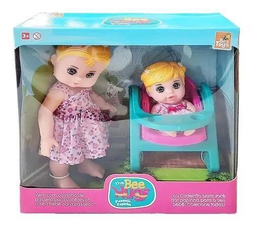 Imagem de Boneca Bebê Bee Hugs Papinha Passeio Bee Toys 