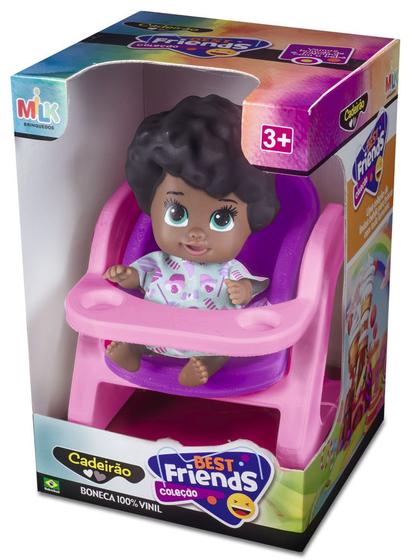 Imagem de Boneca Bebê Coleção Best Friends Cadeirão Milk Brinquedos