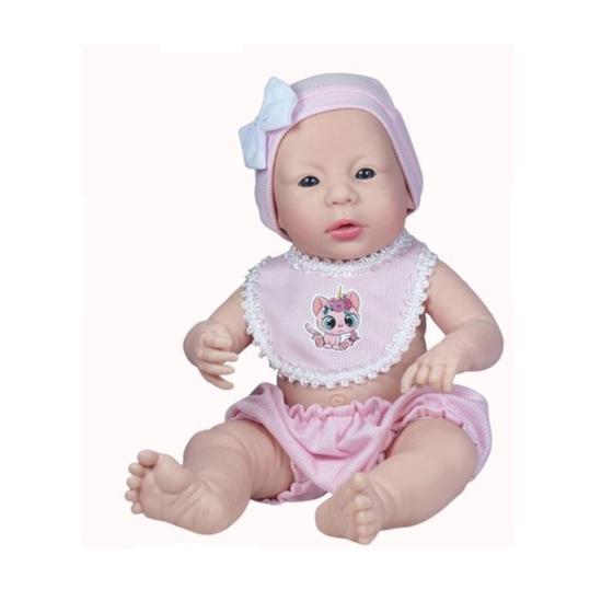 Imagem de Boneca Bebê Coleção Doll Realist Babies Com Babador Sid Nyl