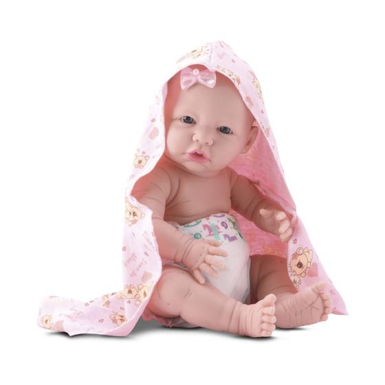 Imagem de Boneca Bebe Estilo Reborn Banho De Carinho Divertoys