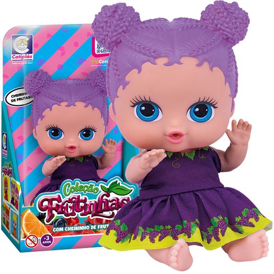 Imagem de Boneca Bebe Frutinhas Com Cheirinho De Frutas Uva