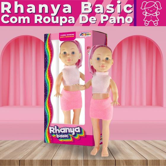 Imagem de Boneca Bebê Infantil Grande Rhanya Basic Brinquedo Menina