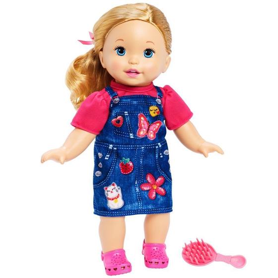 Imagem de Boneca Bebê - Little Mommy - Doce Bebê - VestidoJeans - Mattel