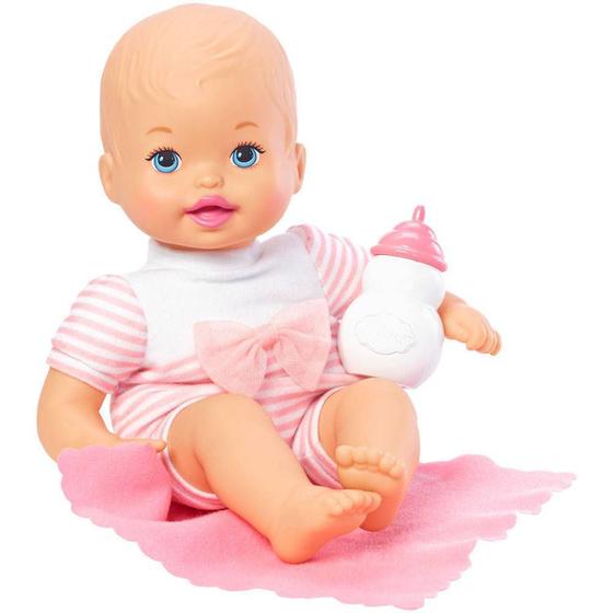 Imagem de Boneca Bebê - Little Mommy - Recém Nascido - Roupinha Listrada Rosa - Mattel