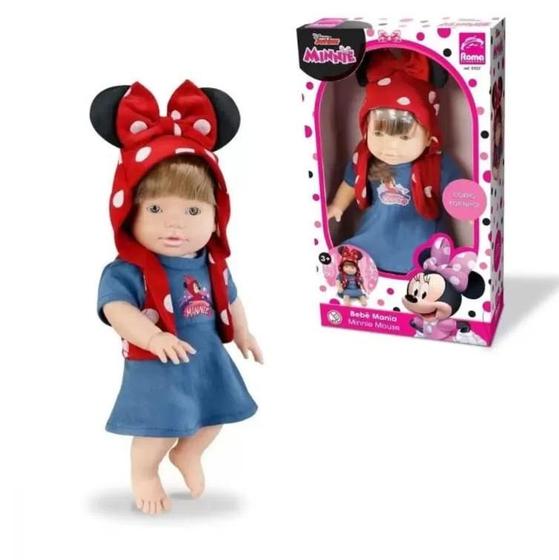 Imagem de Boneca Bebe Mania Minnie 33cm Roma