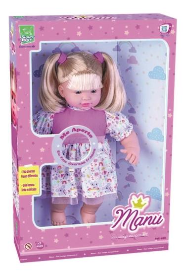 Imagem de Boneca Bebê Manu Sua Amiga Inseparável Super Toys 460