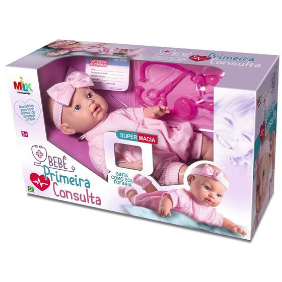 Imagem de Boneca Bebê Primeira Consulta - Milk Brinquedos