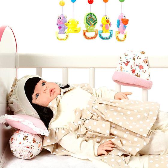 Imagem de Boneca Bebe Reborn Balone Caqui Cegonha Reborn Dolls Mais 22 Acessórios 53cm