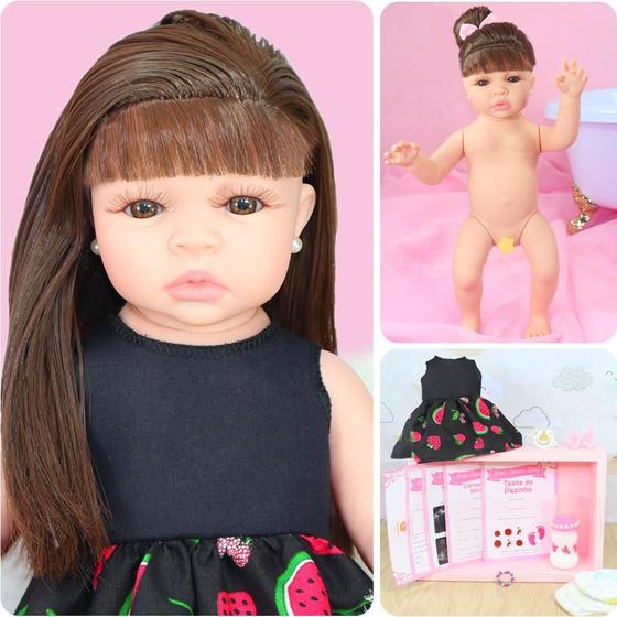 Boneca Bebê Reborn Brinquedo Corpo Silicone E Acessórios Menor preço em Boneca Bebê Reborn Brinquedo Corpo Silicone E Acessórios