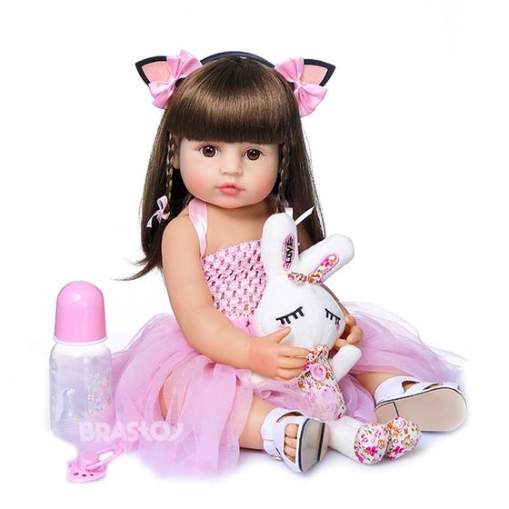 Boneca Bebe Reborn Girafinha Princesa Loira no Shoptime