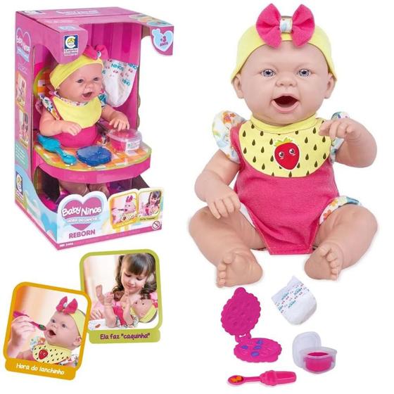 Imagem de Boneca Bebe Reborn Hora do Lanche Baby Ninos - Cotiplás 2406