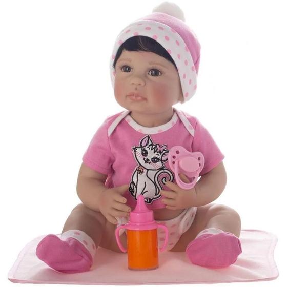 Imagem de Boneca Bebê Reborn Laura Doll Newborn Iolanda - Shiny Toys