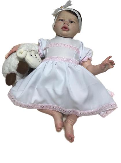 Imagem de Boneca Bebê Reborn Menina Baby Dolls Melli 55cm