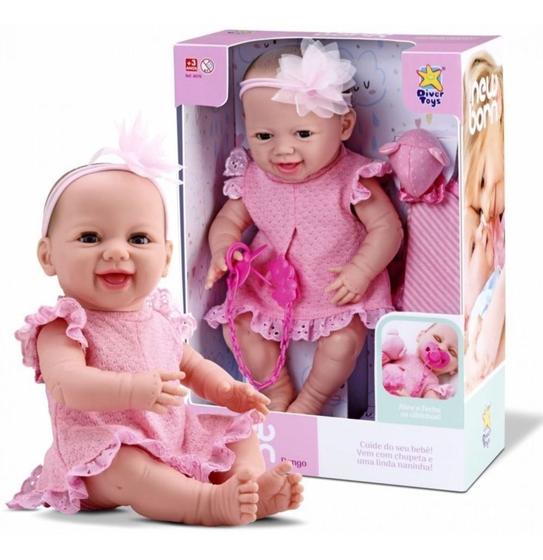 Imagem de Boneca Bebê Reborn Menina Dengo Abre e Fecha os Olhos - Divertoys