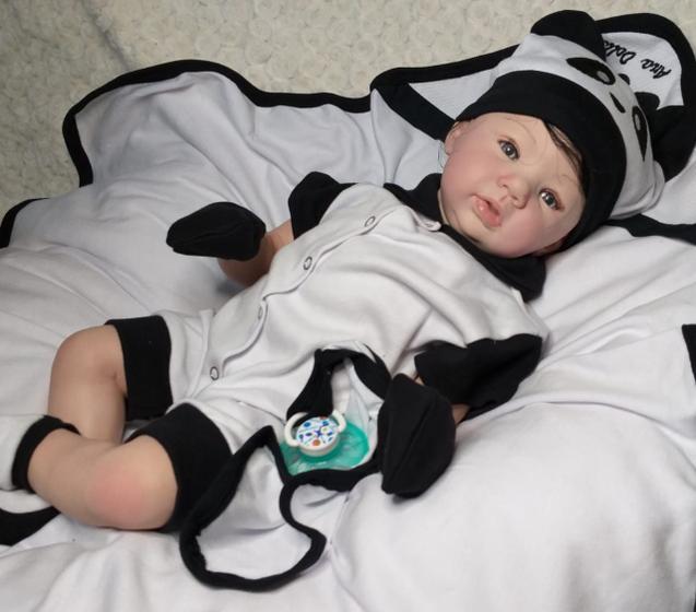 Imagem de Boneca Bebê Reborn Menino Muito Lindo Panda