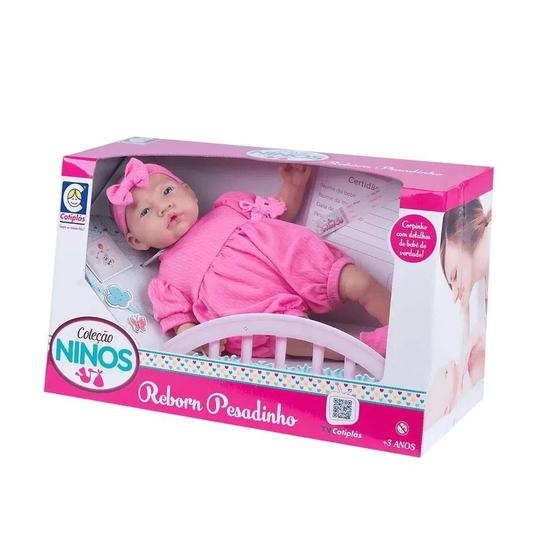 Imagem de Boneca Bebê Reborn Ninos Pesadinho Menina Cotiplas 2180