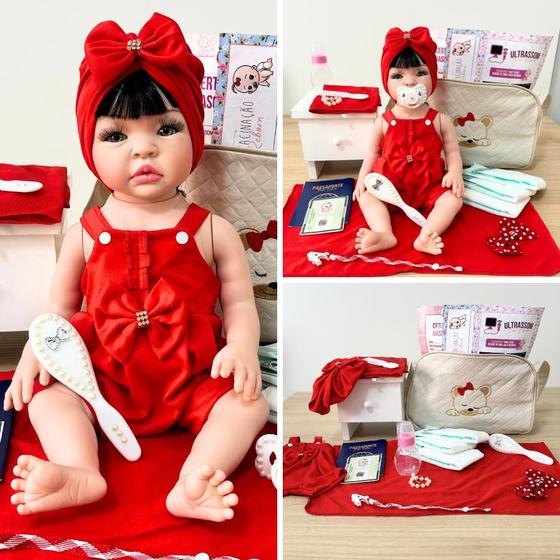 Boneca Beber Boneca Bebê Reborn Original Enxoval Completo - Caminito Baby - Bonecas ...