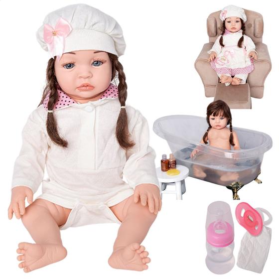 Imagem de Boneca Bebê Reborn Realista Menina Baby com Acessórios