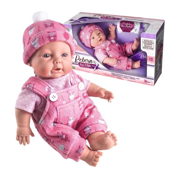 Boneca Bebê Reborn Realista Menina Vinil Real 622 Brinquedo - Milk ...