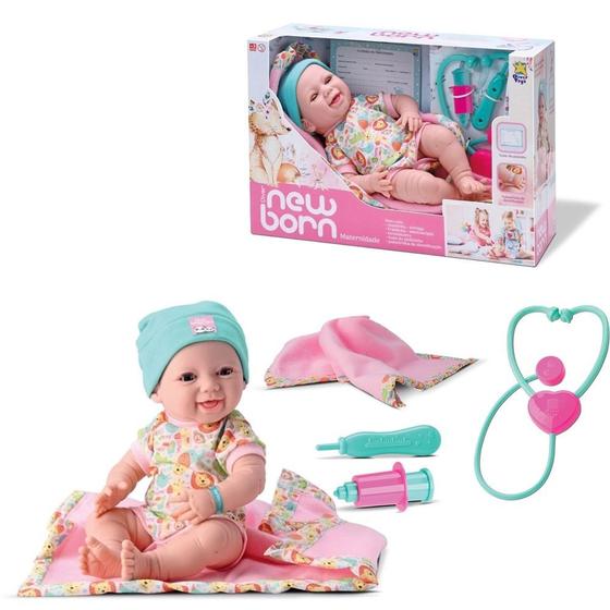 Imagem de Boneca Bebê Reborn Vinil Maternidade com Kit Médico Infantil - Divertoys