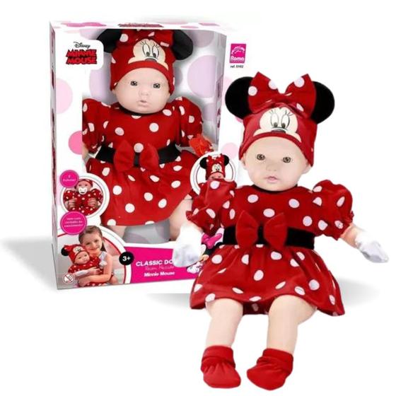 Imagem de Boneca Bebê Recém Nascido Minnie Mouse Classic Dolls Roma