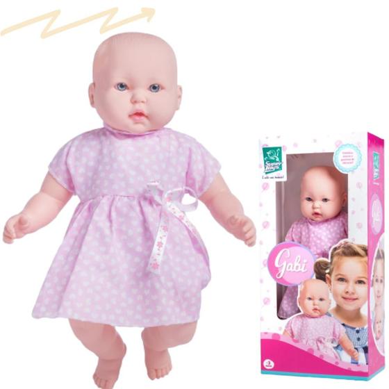 Boneca Bebezao Grande 53cm Gabi com Chupeta- Super Toys - Bonecas ...