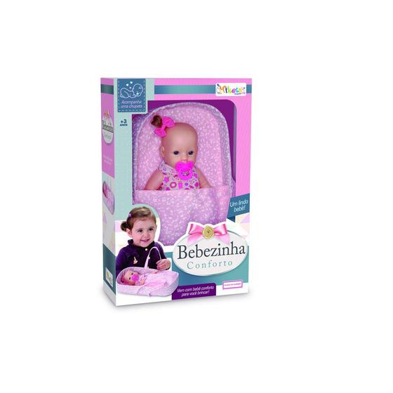 Imagem de Boneca Bebezinha com Bebe Conforto com Chupeta Miketa Hora de Dormir