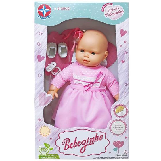 Imagem de Boneca bebezinho com vestido rosa estrela